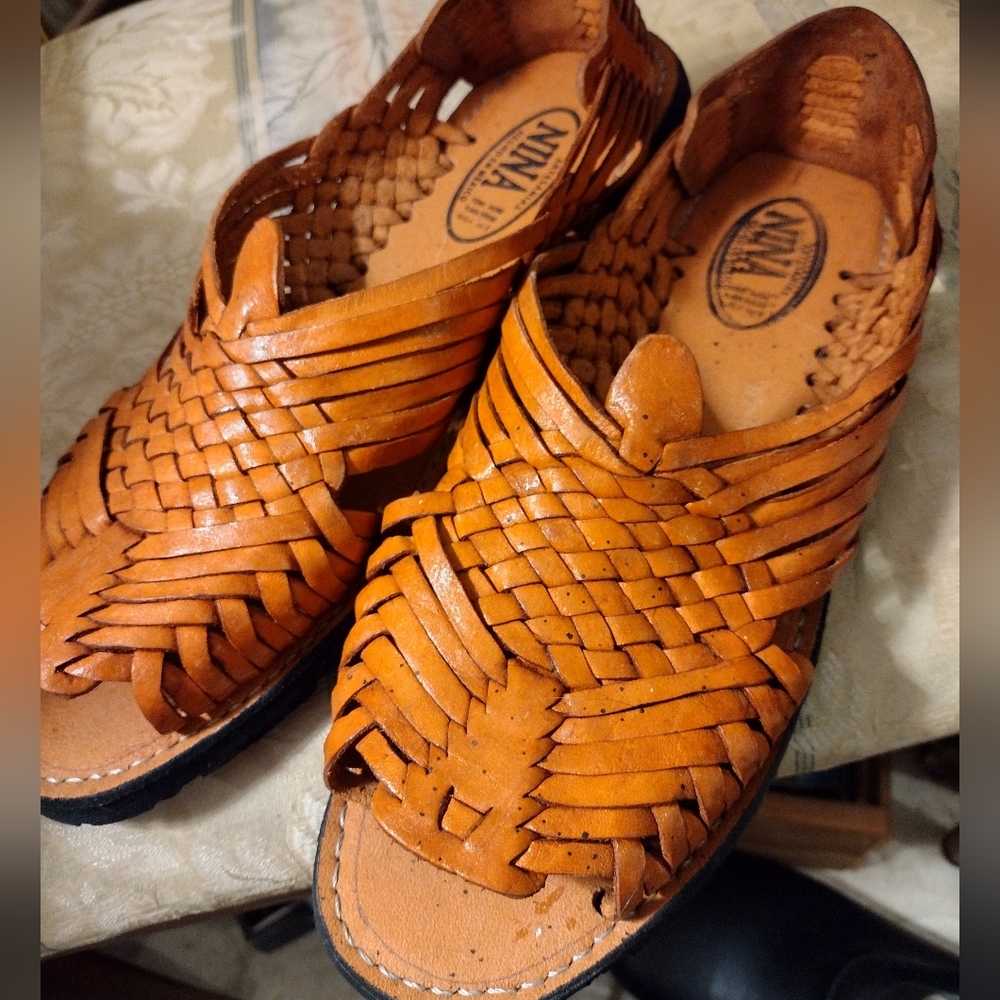 Men's Tan Leather Huaraches